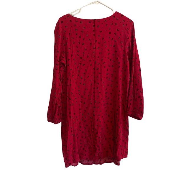 The Nines By Hatch Long Sleeve Crepe Maternity Dress Red Floral Print Size XL - Picture 2 of 7